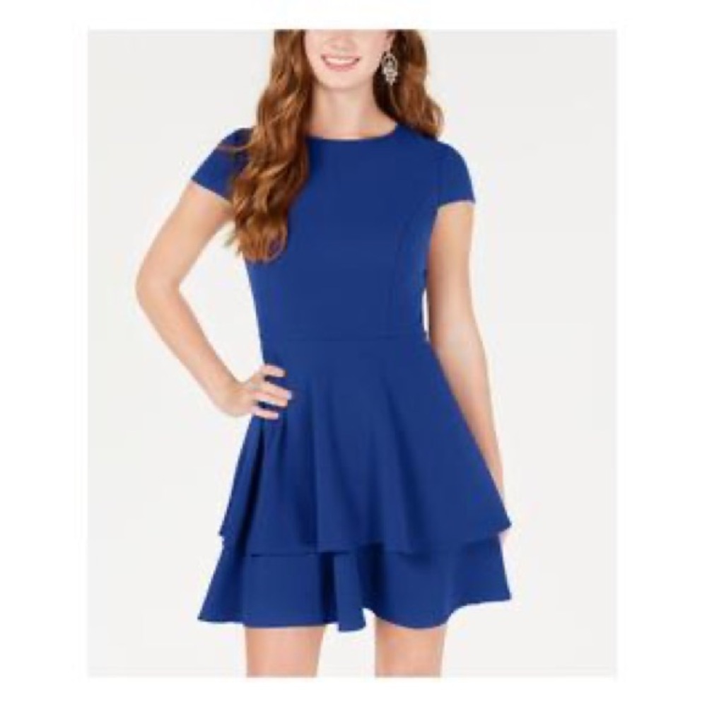 B.Darlin Women’s Low Back Tie Mini Evening Dress XS/1/2 NWT